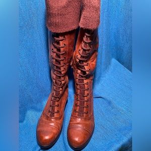 Sexy Cole Haan knee-high lace up boots 7.5B